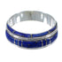 Lapis Southwestern Silver Ring Size 7-1/2 AX87096